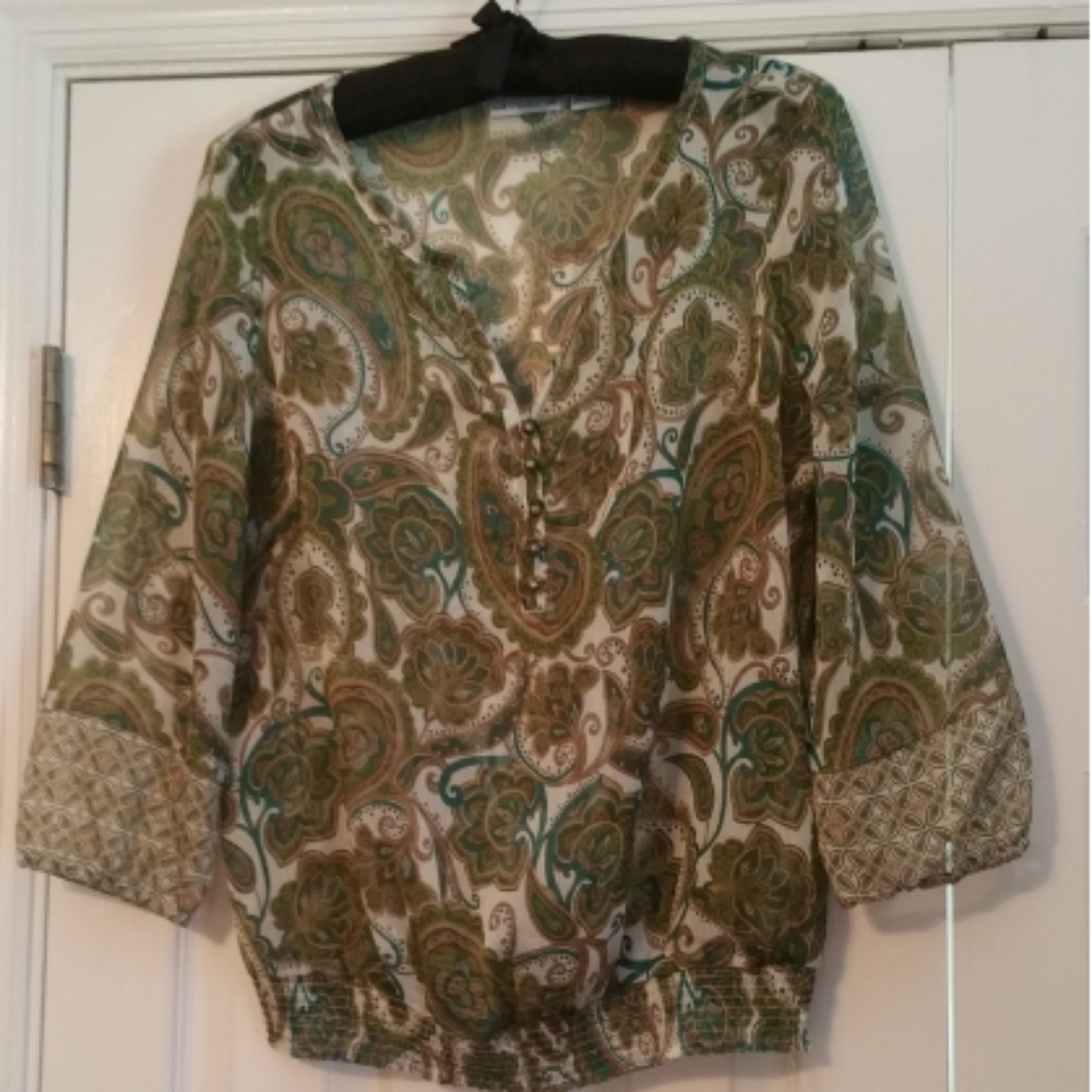 Liz Claiborne top, Medium, Green